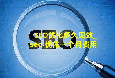 SEO优化多久见效_seo 优化一个月费用